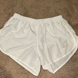 White Nike shorts size M